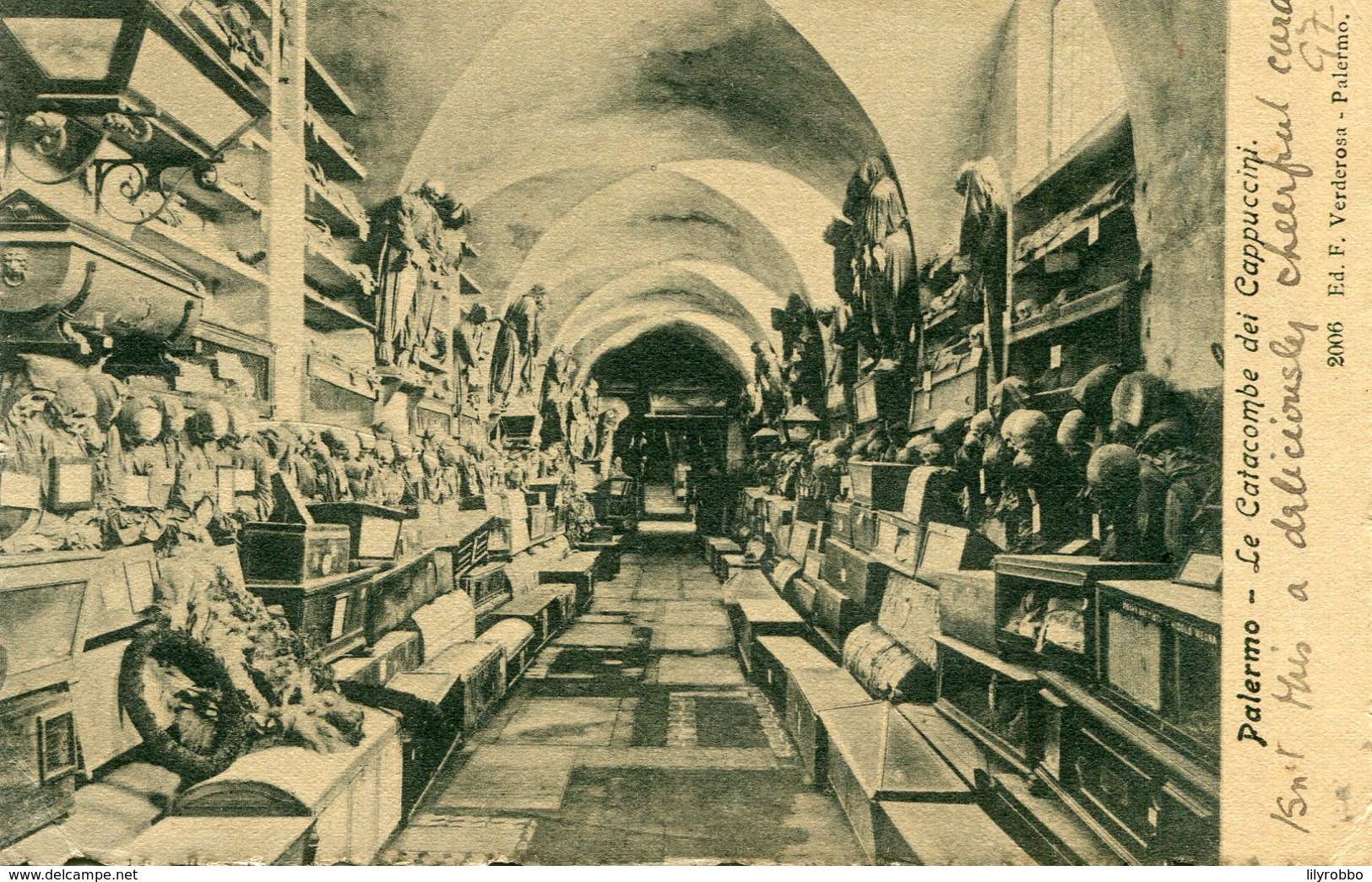 ITALY - Sicily - Palermo - La Catacombe Dei Cappuccini - UK Newport Pagnell PM 1912 - Palermo