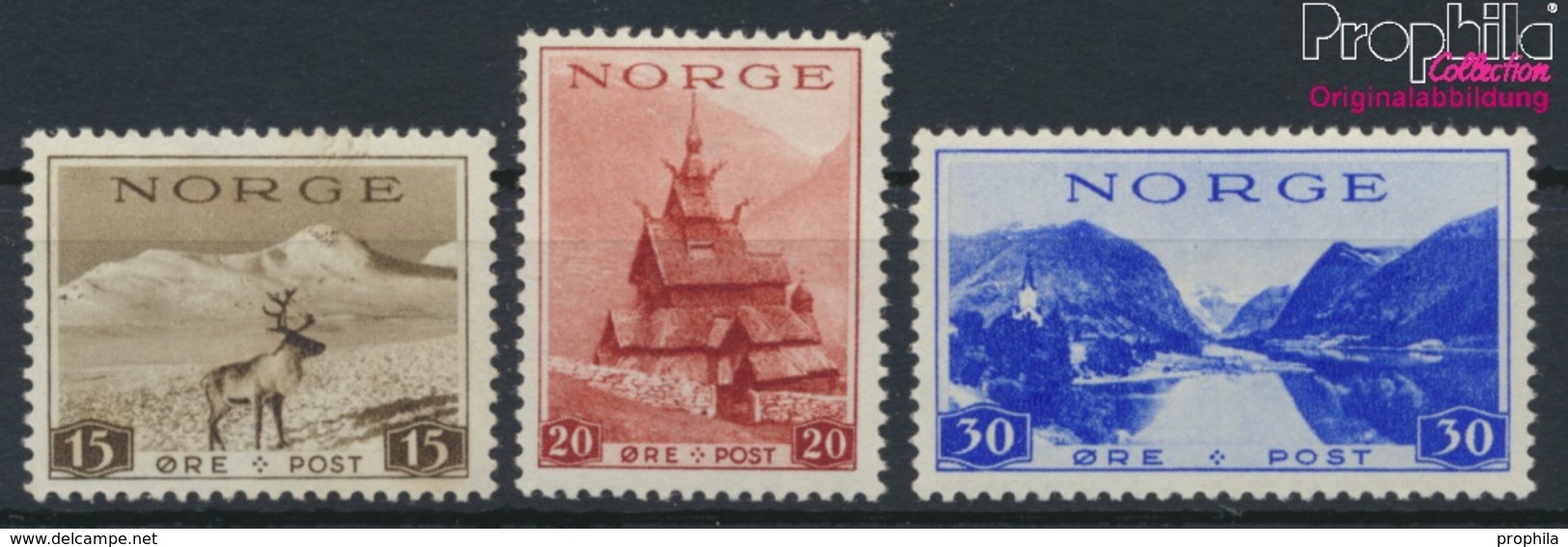 Norwegen 195-197 (kompl.Ausg.) Postfrisch 1938 Tourismus (9350158 - Ungebraucht