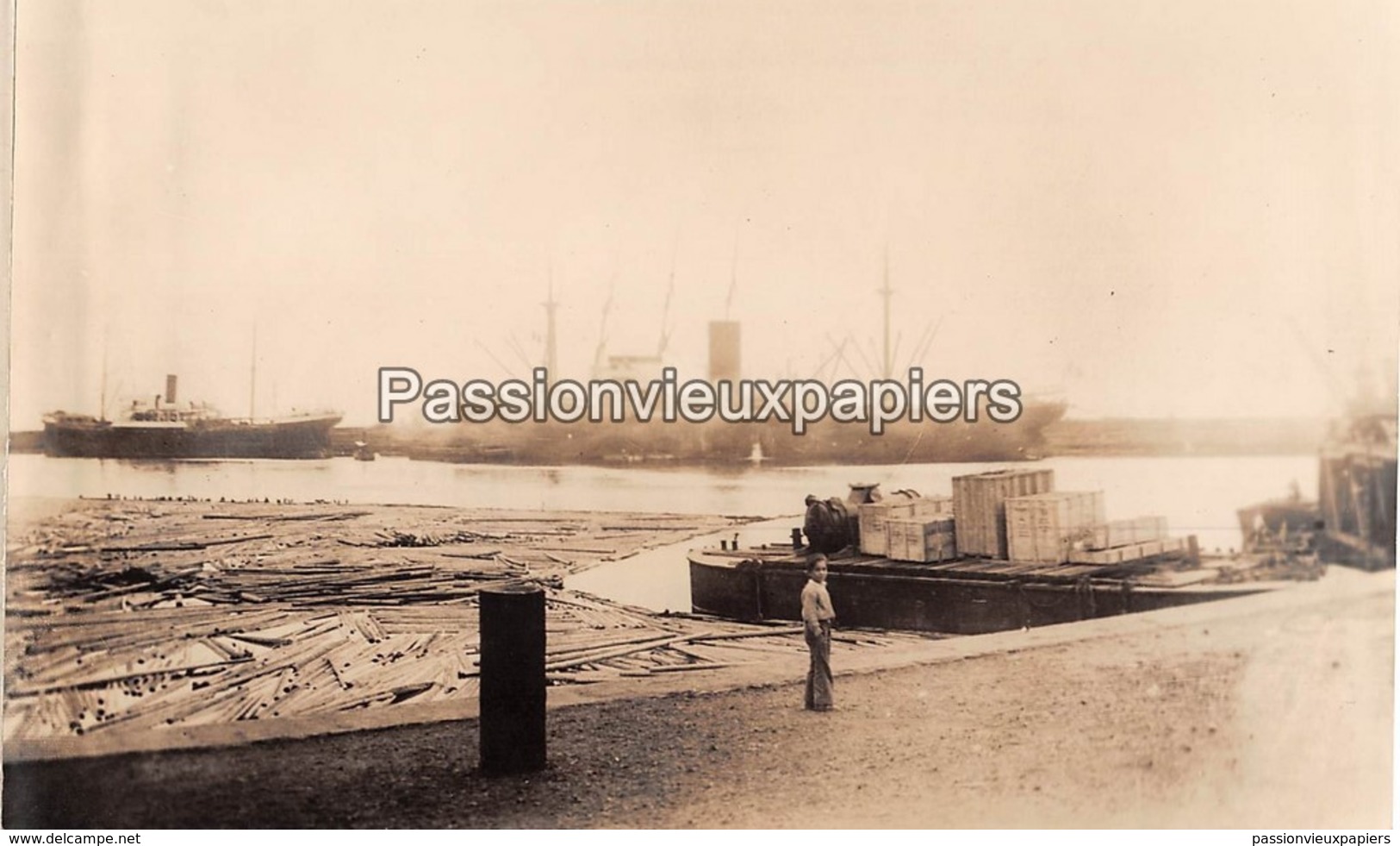 Grande PHOTO SANTA ROSALIA  (années 1930 ?)  COMPAGNIE Du BOLEO  LE PORT - 2 - Messico