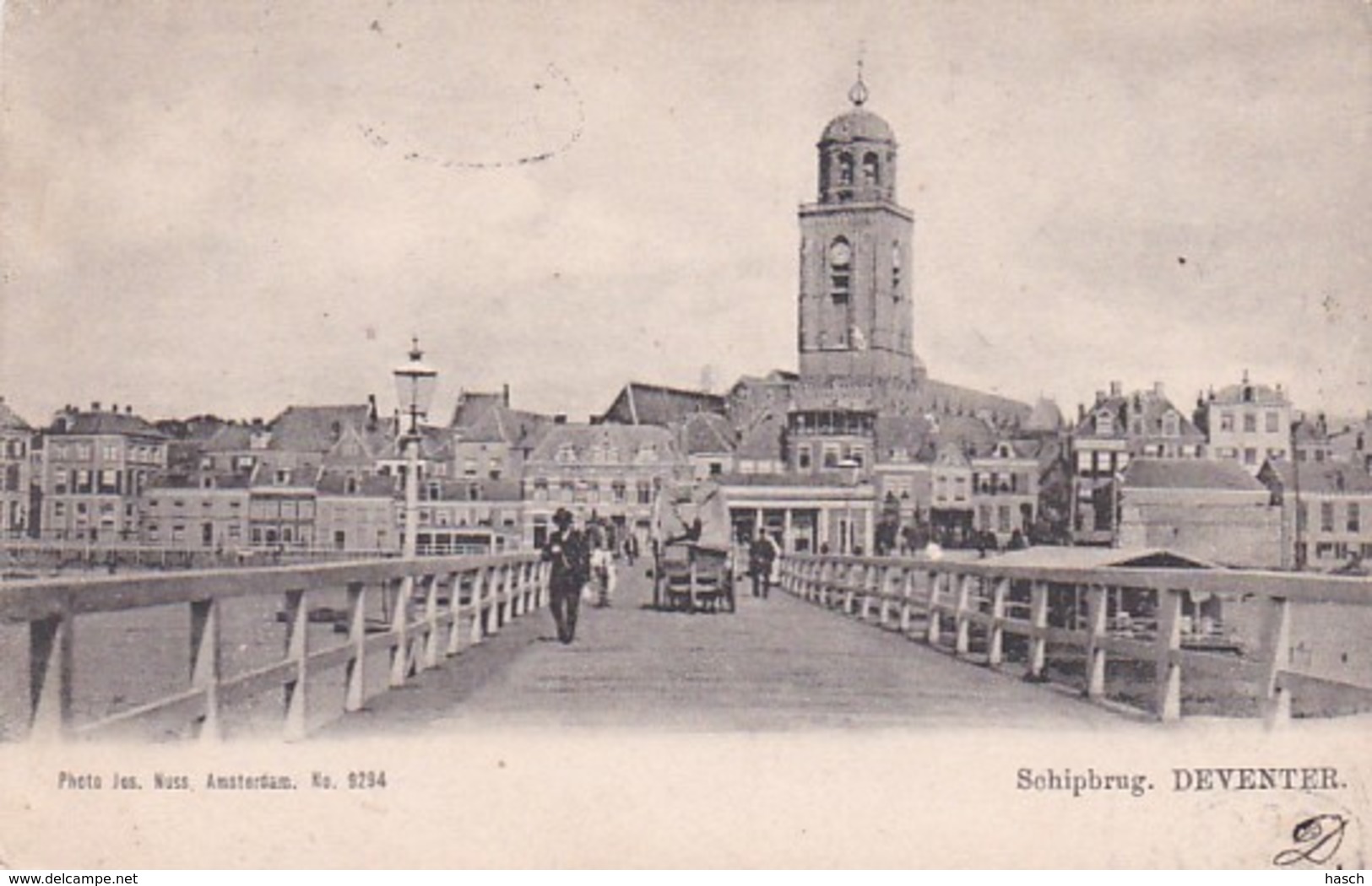 1850	351	Deventer Schipbrug (poststempel 1904) (minuscule Vouwen In De Hoeken) - Deventer