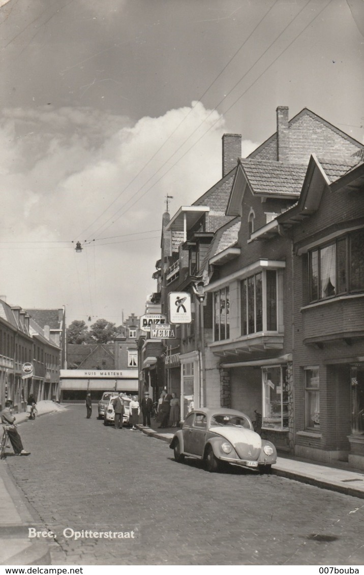 BREE - OPITTERSTRAAT - Voyagée 1960 / Animée / !! Croquée Coin Inf. Droit - Bree