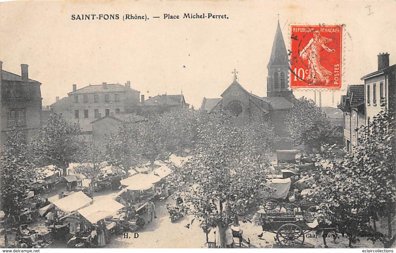 Saint Fons       69    Marché Place Miche Perret      (voir Scan) - Sonstige & Ohne Zuordnung