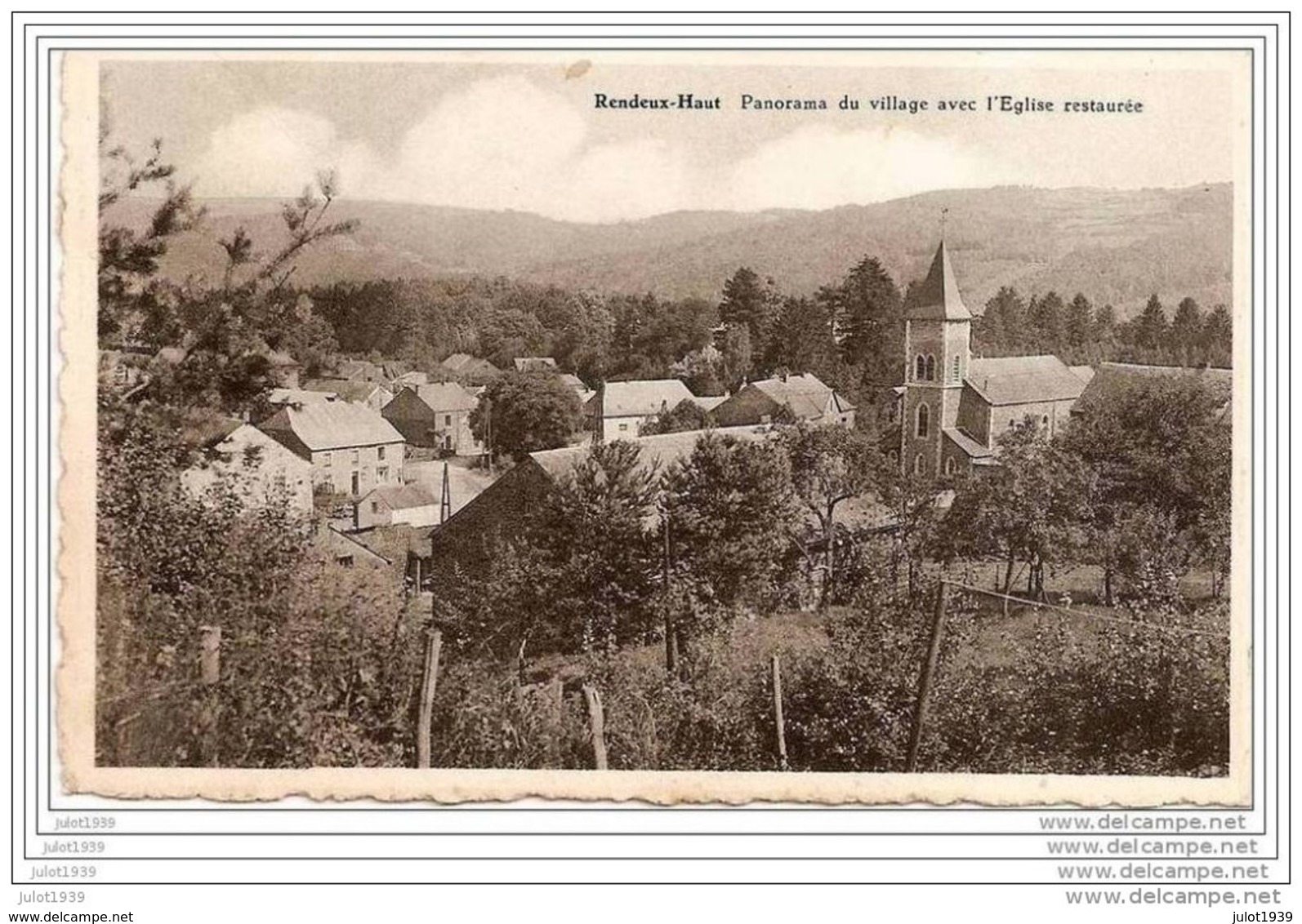 RENDEUX  ..--   Village Et Eglise Restaurée . 1954 Vers BORGERHOUT . Voir Verso . - Rendeux