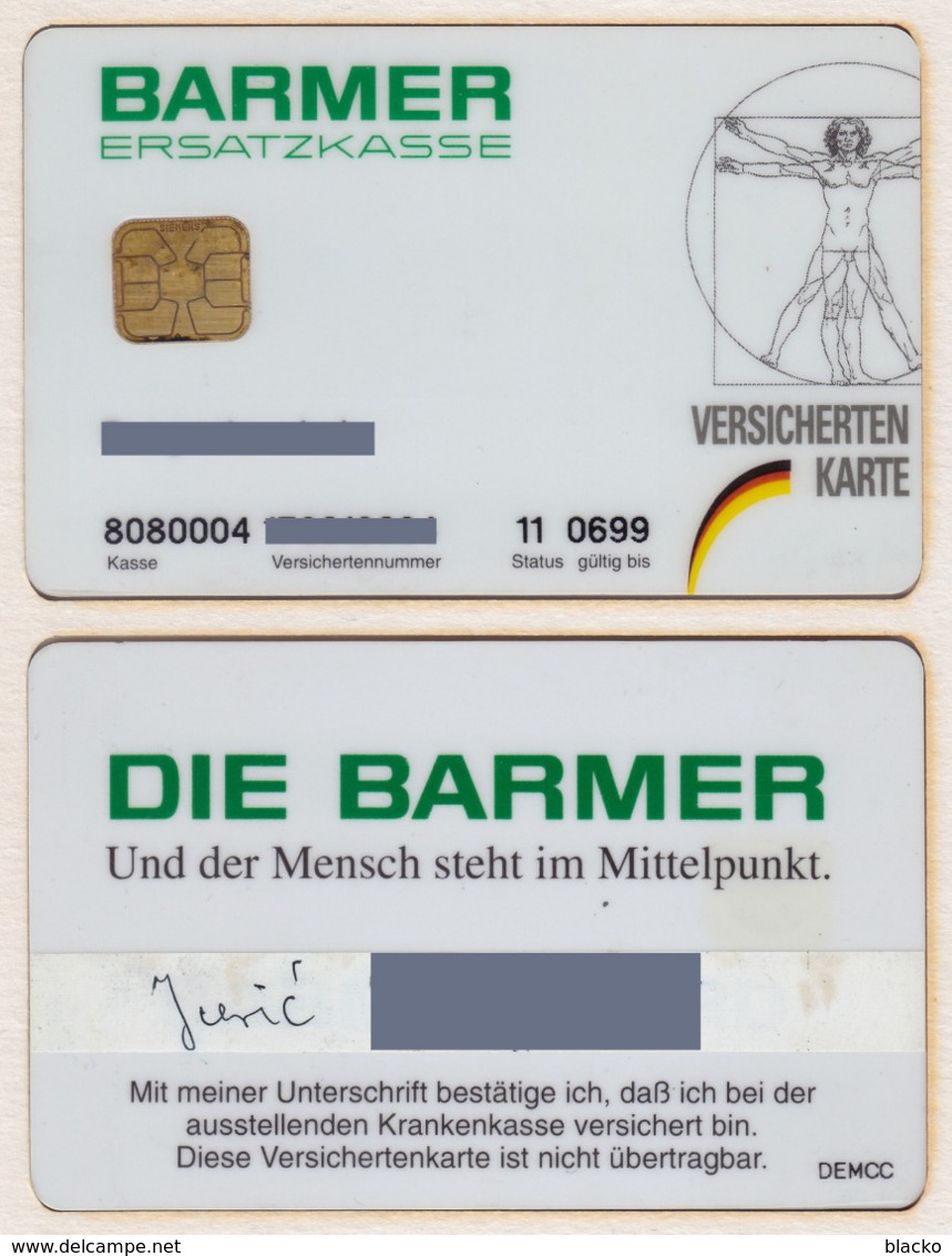Germany - Insurance cards - 6 diff. - Versicherten karte - Ersatzkasse - Krankenkasse - yyy