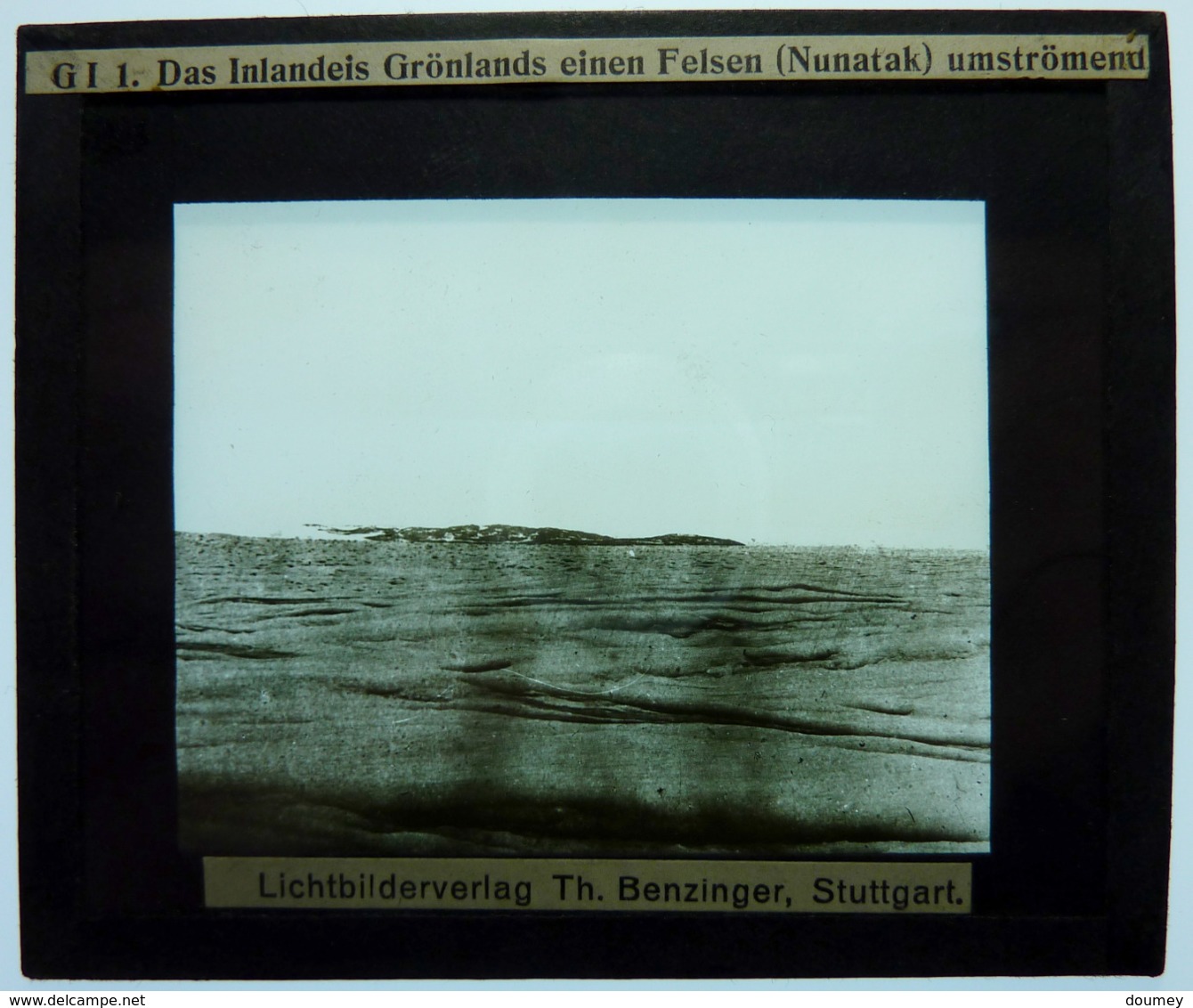 DAS INLANDEIS GRÖNLAND EINEN FELSEN (NUNATAK) UMSTRÖMEND - Plaques De Verre