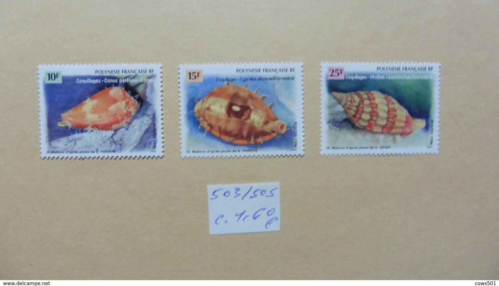 Océanie > Polynésie Française > 3 Timbres Neufs N° 503/505 - Collections, Lots & Series