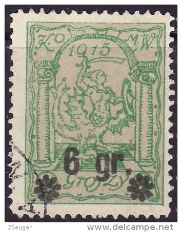 POLAND MUNICIPAL POST WARSAW 1916  MICHEL NO: 10b USED - Used Stamps