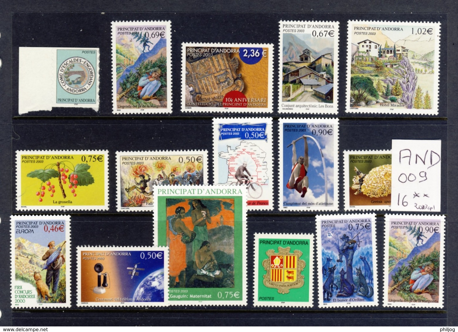 Andorre - French Andorra - Année Complete 2003 ** - MNH Complete Year 2003 - Unused Stamps