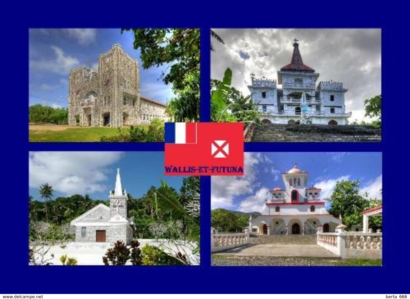 Wallis And Futuna Churches New Postcard - Wallis E Futuna