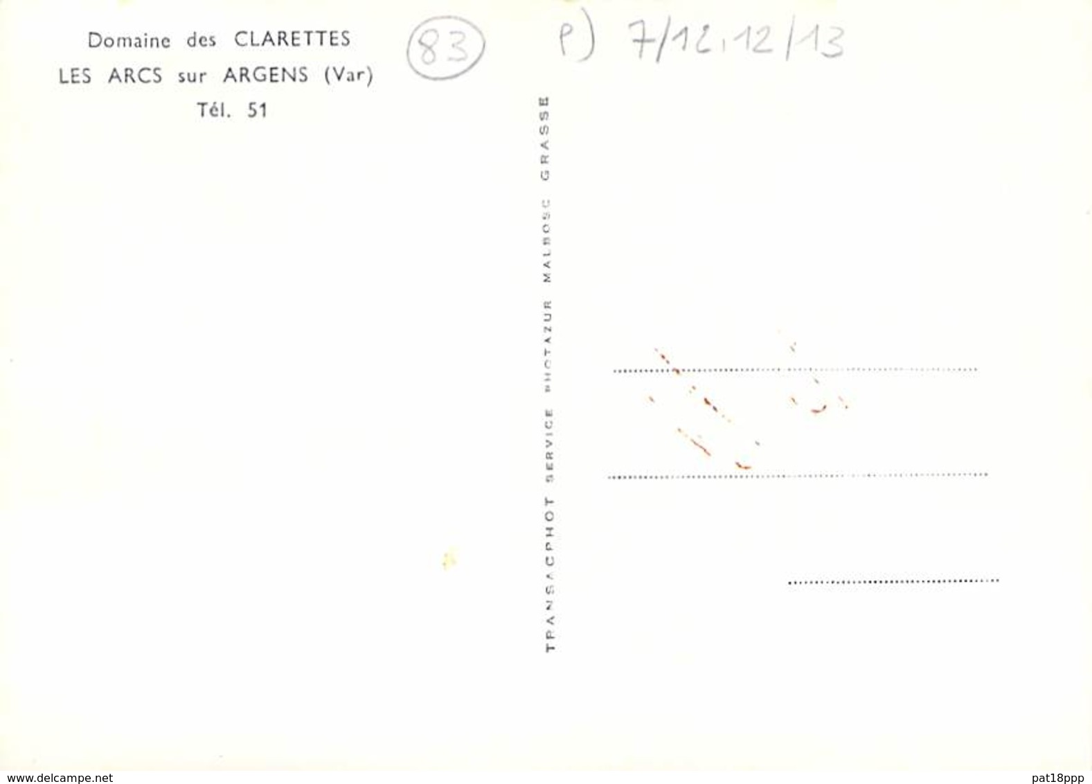 83 - Les ARCS Sur ARGENS : Domaine ( Viticole ) Des CLARETTES - CPSM Photo N/B Grand Format - Var ( Vin Vigne Vignoble ) - Les Arcs