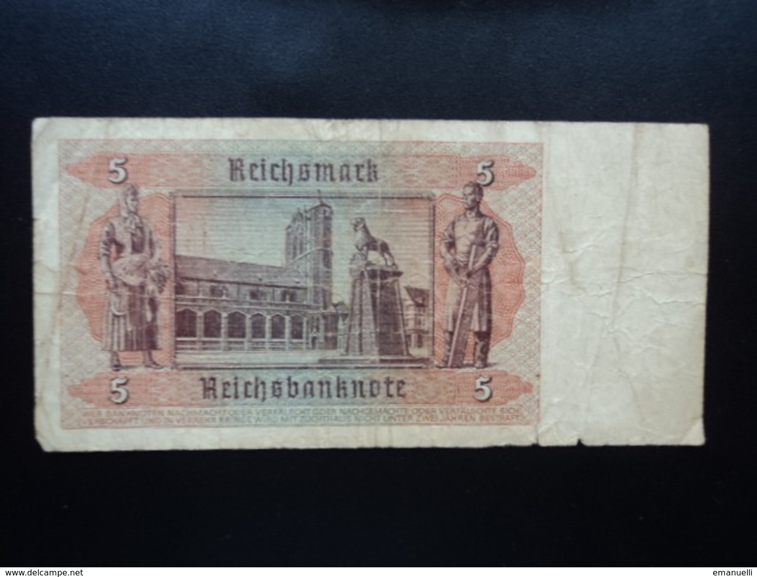 ALLEMAGNE : 5 REICHSMARK    1.8.1942     P 186a        B+ * - 5 Reichsmark