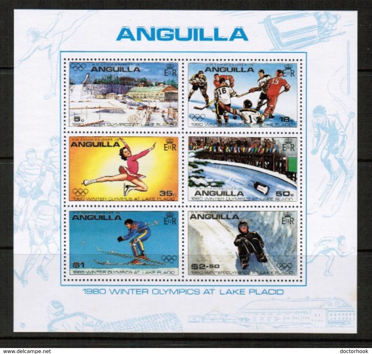 ANGUILLA  Scott # 375-80a** VF MINT NH INCLUDING Souvenir Sheet (SS-409) - Anguilla (1968-...)