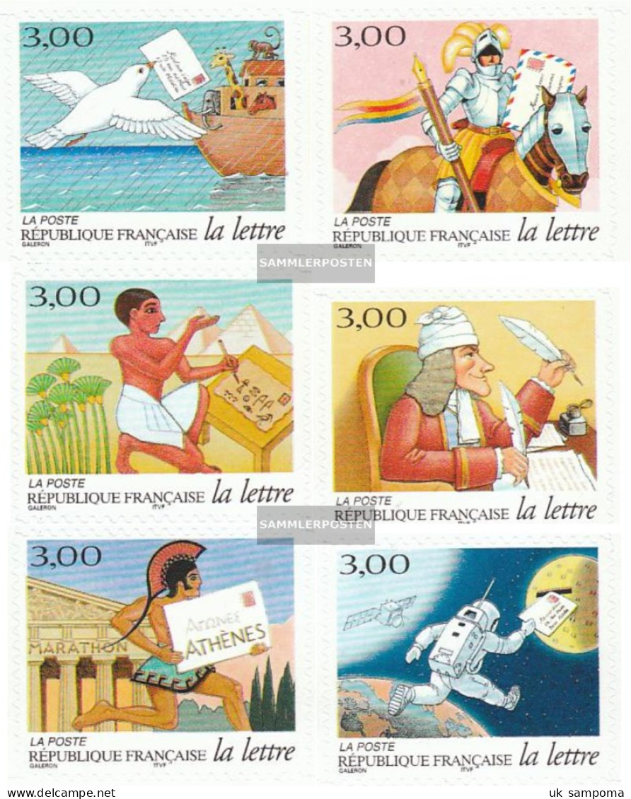 France 3296-3301 (complete Issue) Unmounted Mint / Never Hinged 1998 The Letters In Running The Time - Unused Stamps