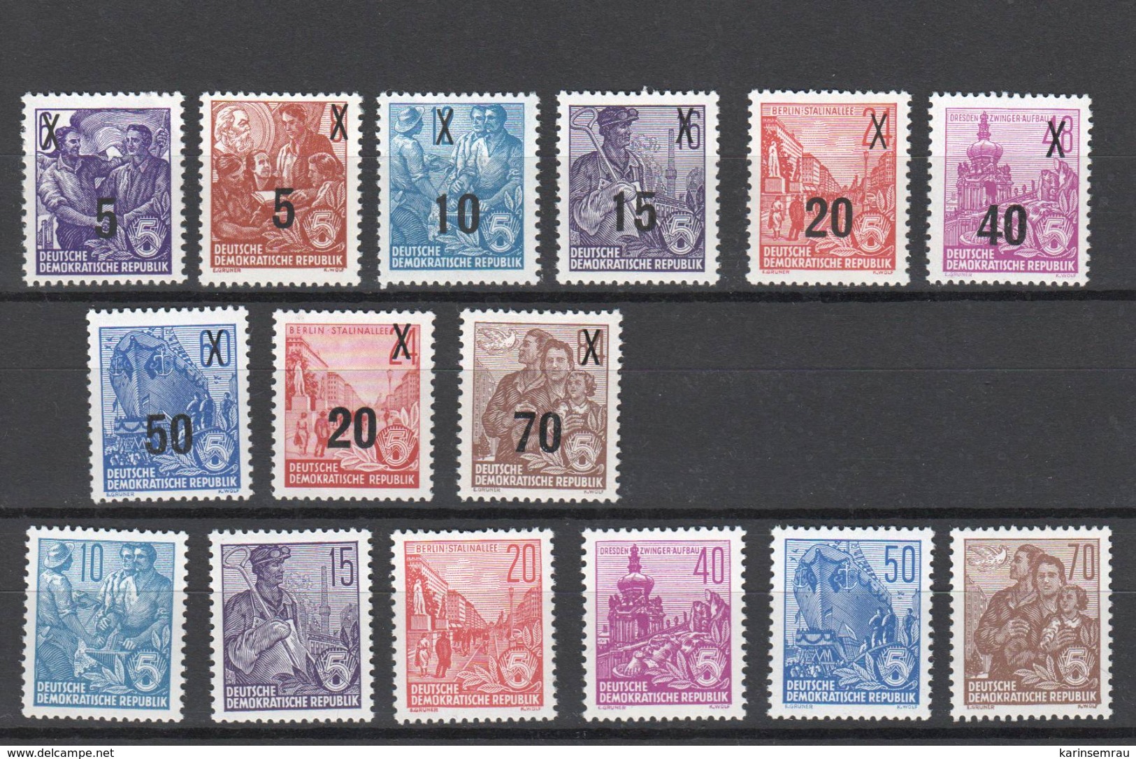 DDR , Nr 435-42 Und 453-58  Postfrisch ( 66.- ) - Unused Stamps