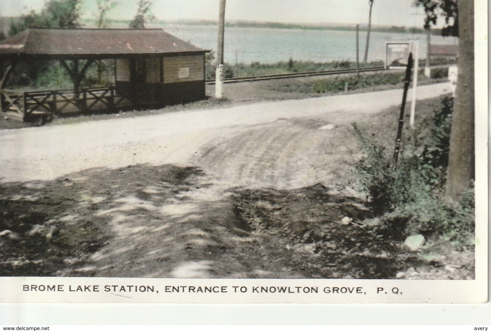 Brome Lake Station, Entrance To Knowlton Grove, Quebec R P P C - Other & Unclassified