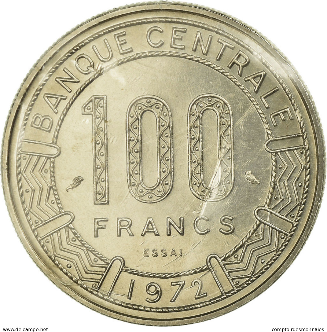 Monnaie, Cameroun, 100 Francs, 1972, Paris, ESSAI, FDC, Nickel, KM:E15 - Kameroen