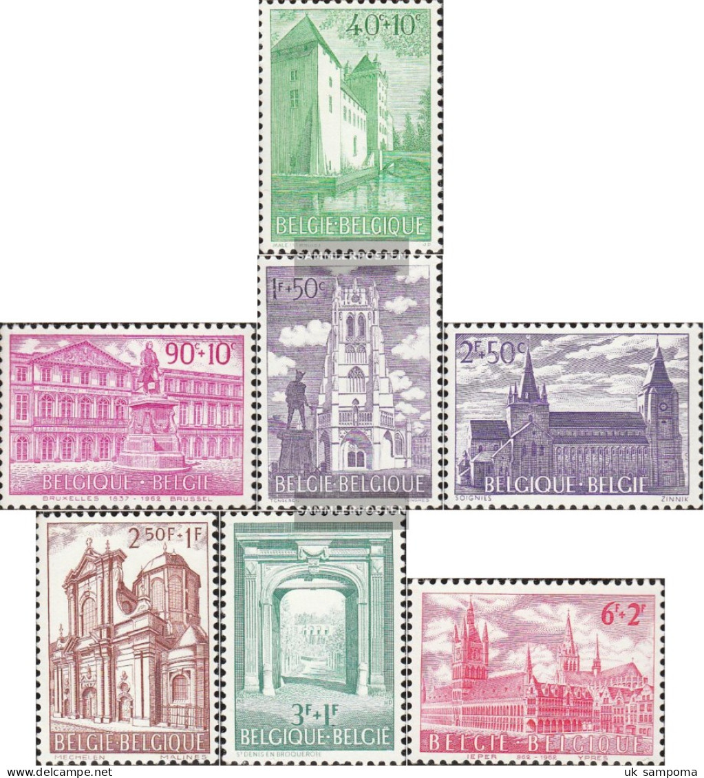 Belgium 1265-1271 (complete Issue) Unmounted Mint / Never Hinged 1962 Monuments - Unused Stamps