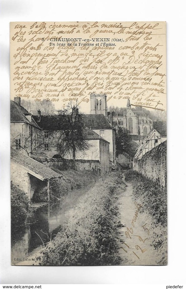 60 - CHAUMONT-en-VEXIN ( Oise ) -  Un Bras De La Troesne  Et L' Eglise - Chaumont En Vexin