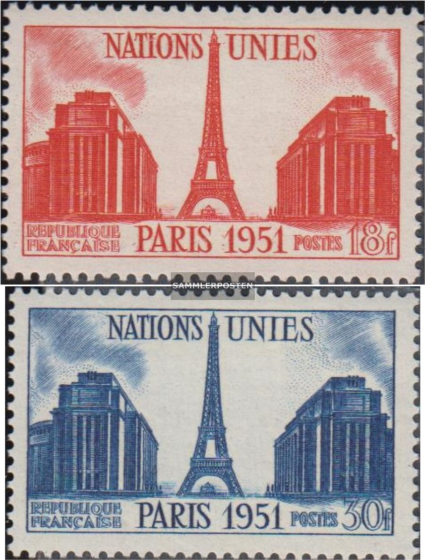 Francia 929-930 (completa Edizione) MNH 1951 ONU - Incontro - Nuovi