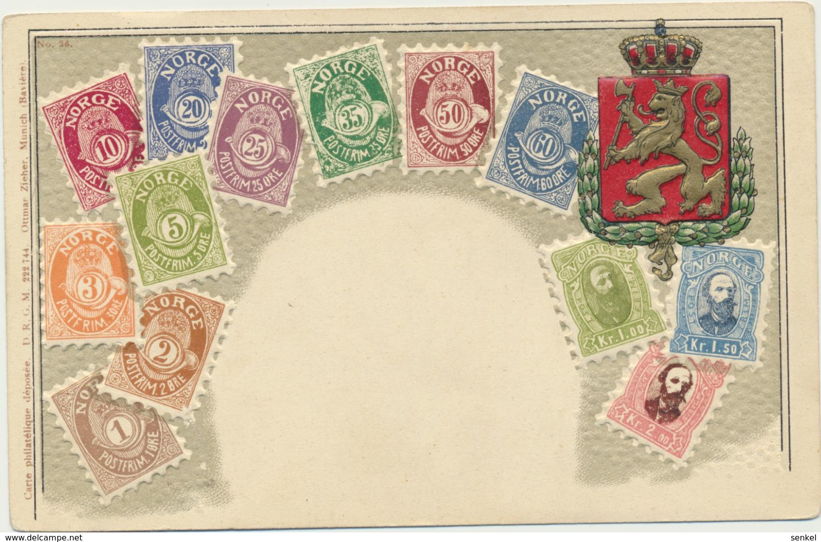 78-126 Norway Stamps On Postcard - Noorwegen