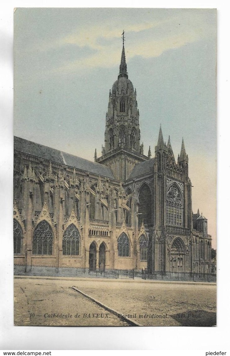 14 - Cathédrale De BAYEUX - Portail Méridionnal. Carte Colorée - Bayeux