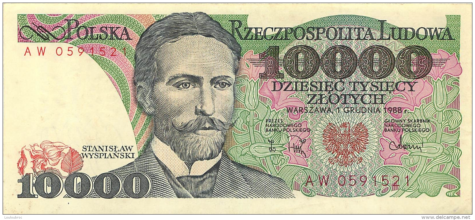 BILLET  POLOGNE 10000  ZLOTYCH - Polen