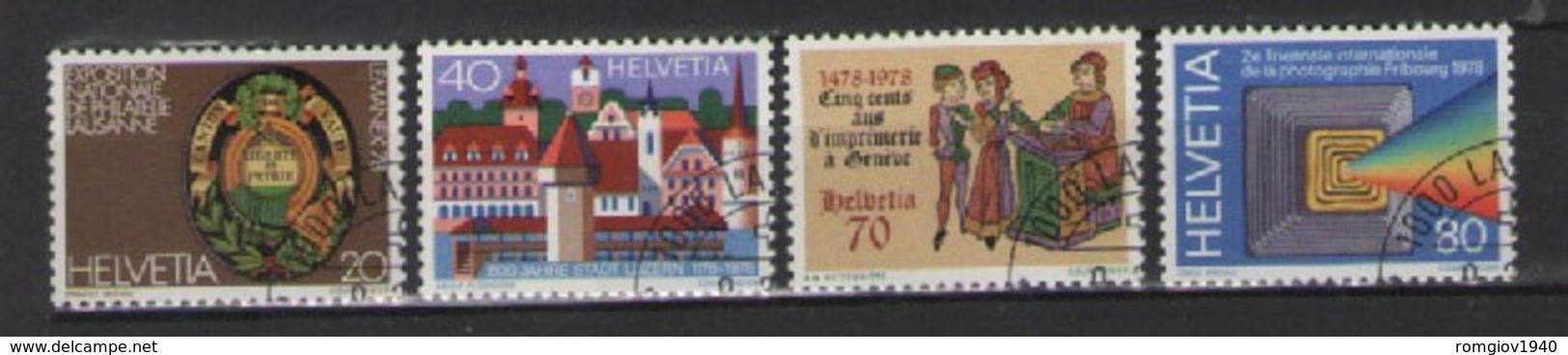 SVIZZERA 1978 SERIE DI PROPAGANDA UNIF. 1046-1049 USATA VF - Usati