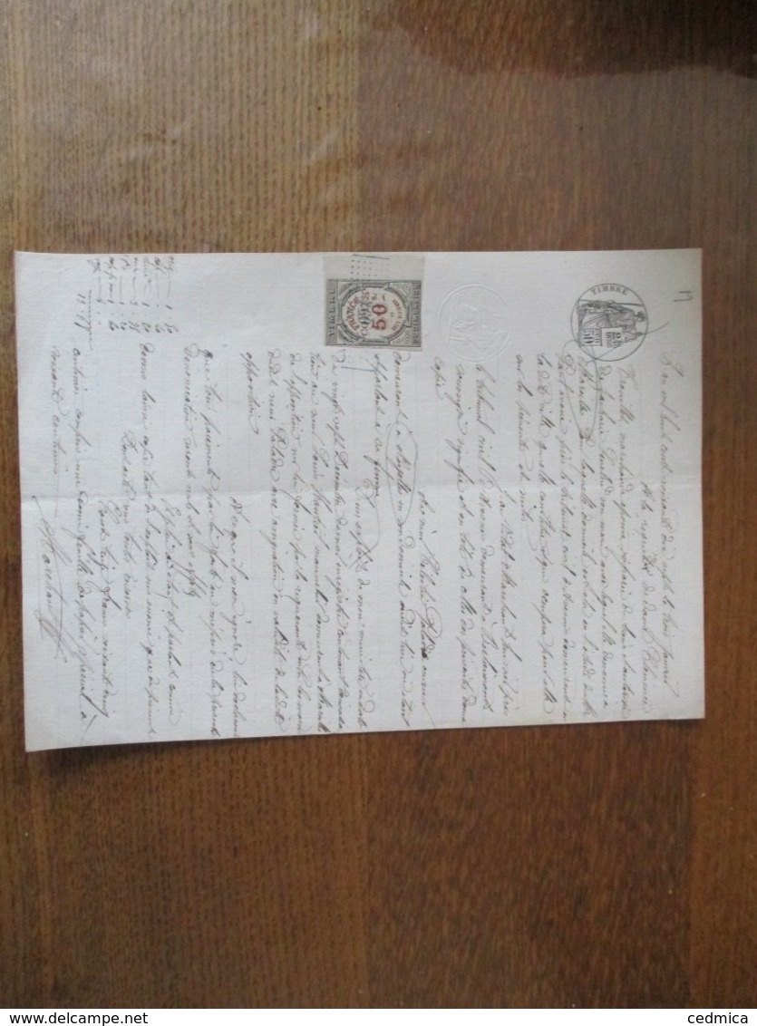 3 JANVIER 1877 A LA REQUETE DE CLEMENCE TROUILLET MARCHANDE A MAROILLES A SEBASTIEN PALADRE A NOYELLES TIMBRE COPIES 50 - Manuskripte