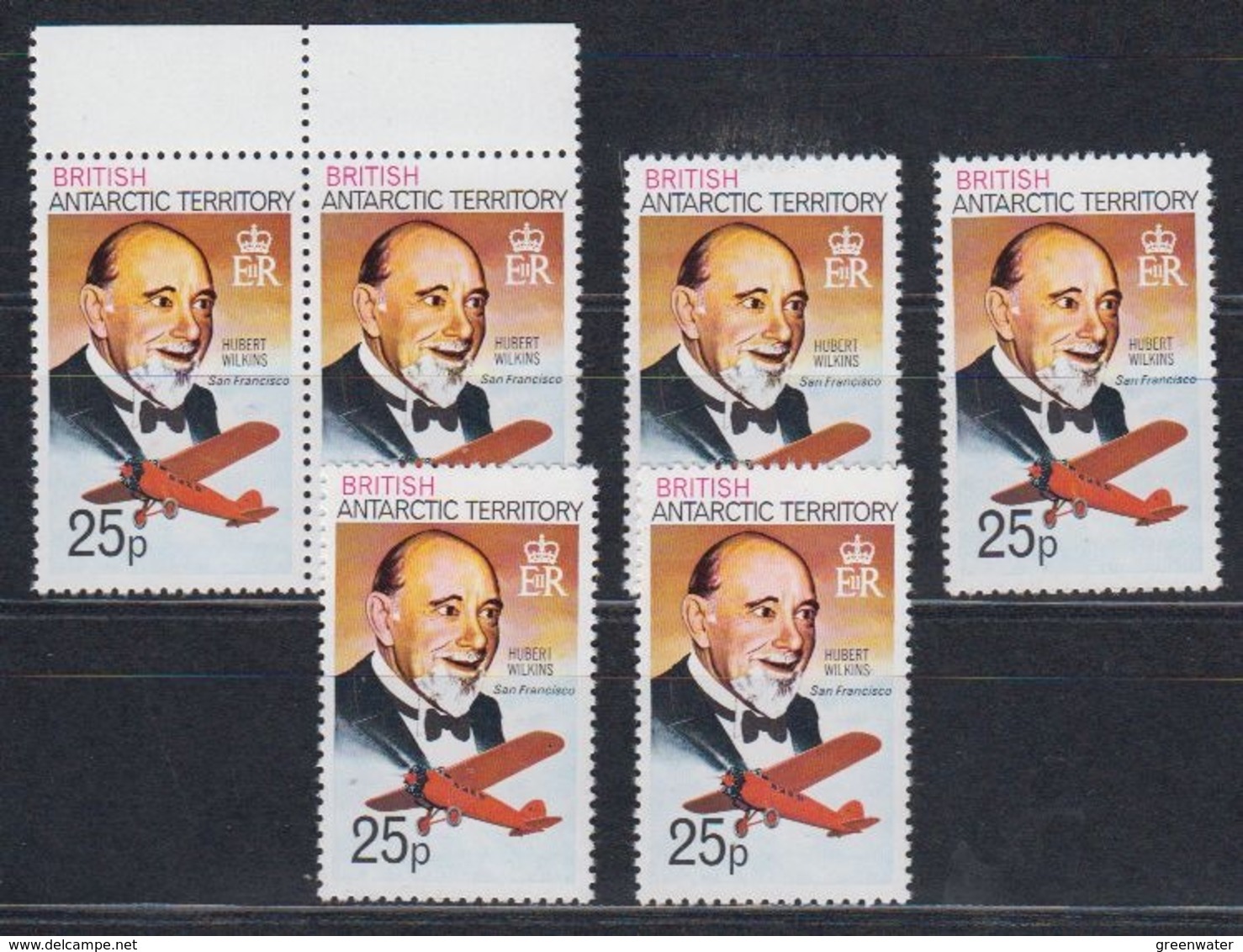 British Antarctic Territory  1981 25p Value Perf. 12 Hubert Wilkins "San Francisco" 6X ** Mnh (45024) - Ongebruikt