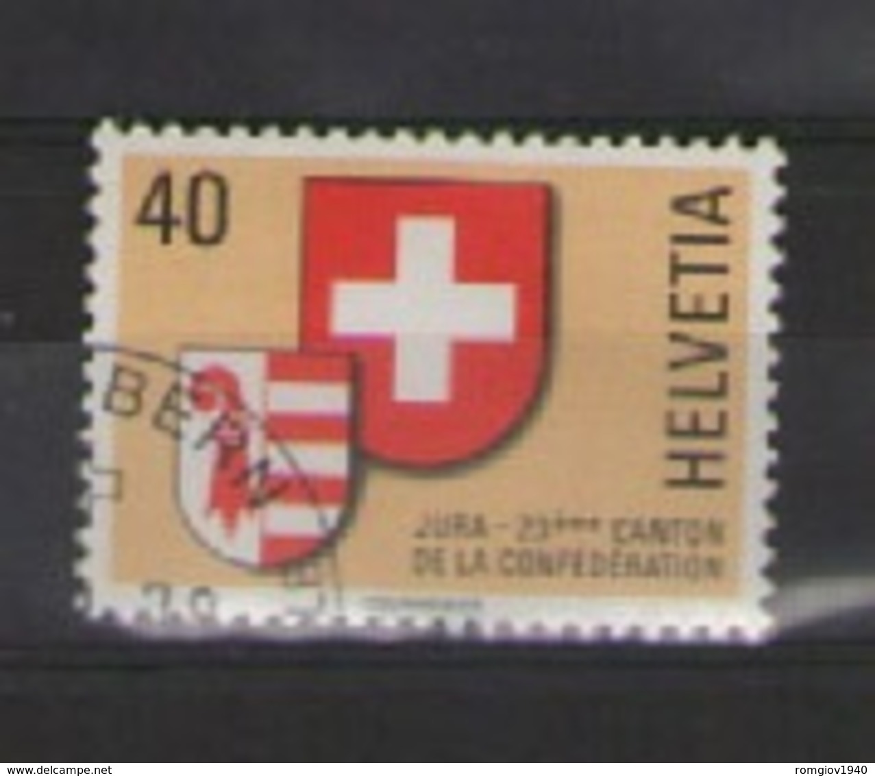 SVIZZERA 1978 JURA 23° CANTONE DELLA CONFEDERAZIONE UNIF. 1071 USATO VF - Used Stamps