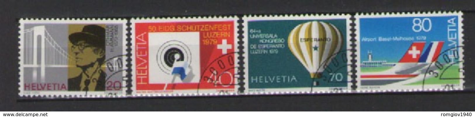 SVIZZERA 1979 SERIE DI PROPAGANDA UNIF. 1076-1079 USATA VF - Usati