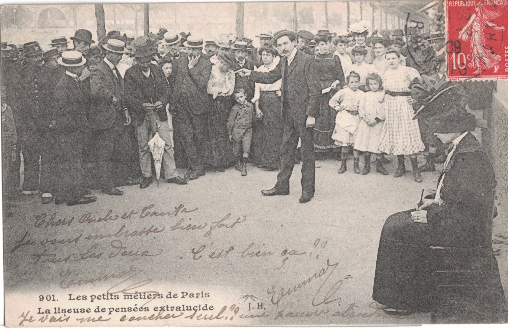 LA  LISEUSE  DE  PENSEES  EXTRALUCIDE - Petits Métiers à Paris