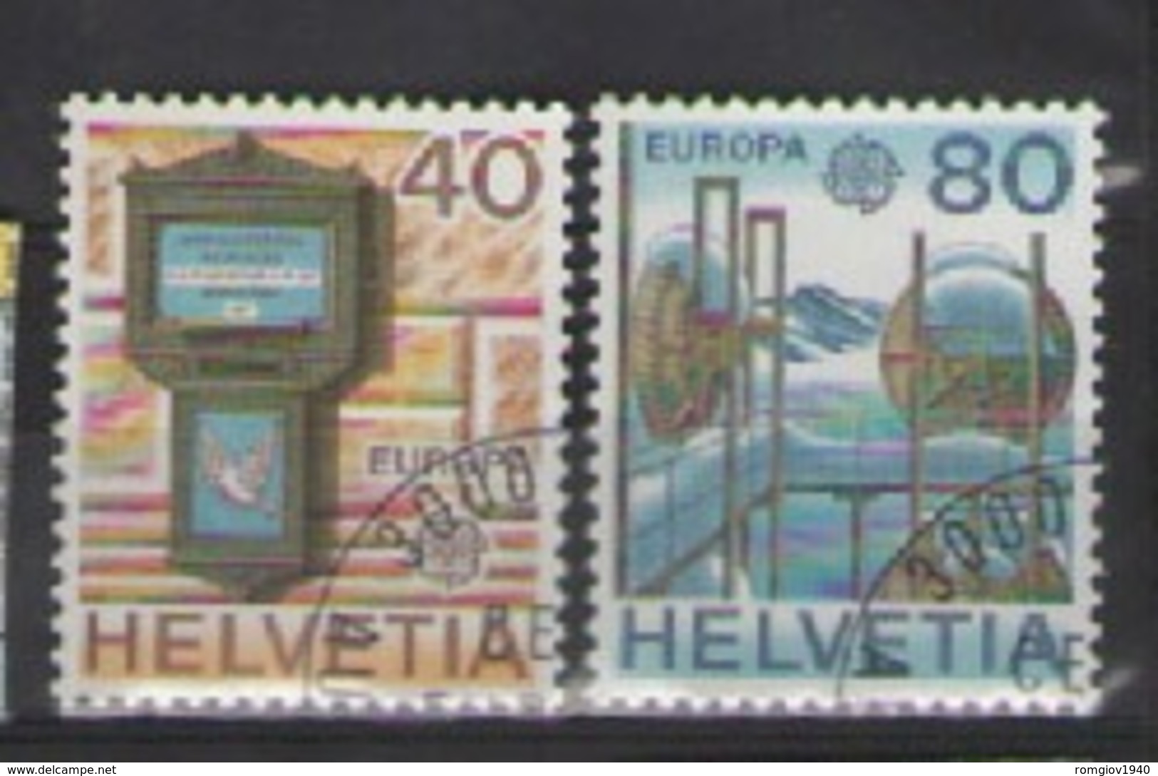 SVIZZERA 1979 EUROPA UNIF. 1084-1085 USATA VF - Usati