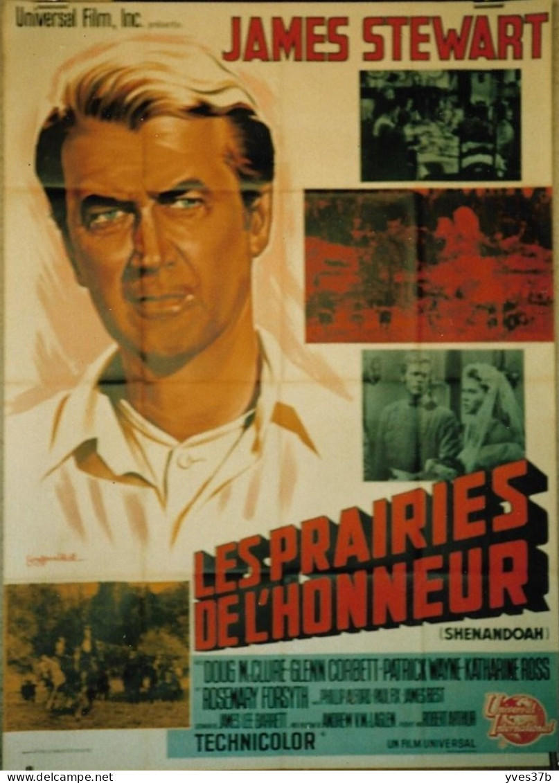 "Les Prairie De L'Honneur" J. Stewart...1965 - Affiche 120x160 - TTB - Affiches & Posters