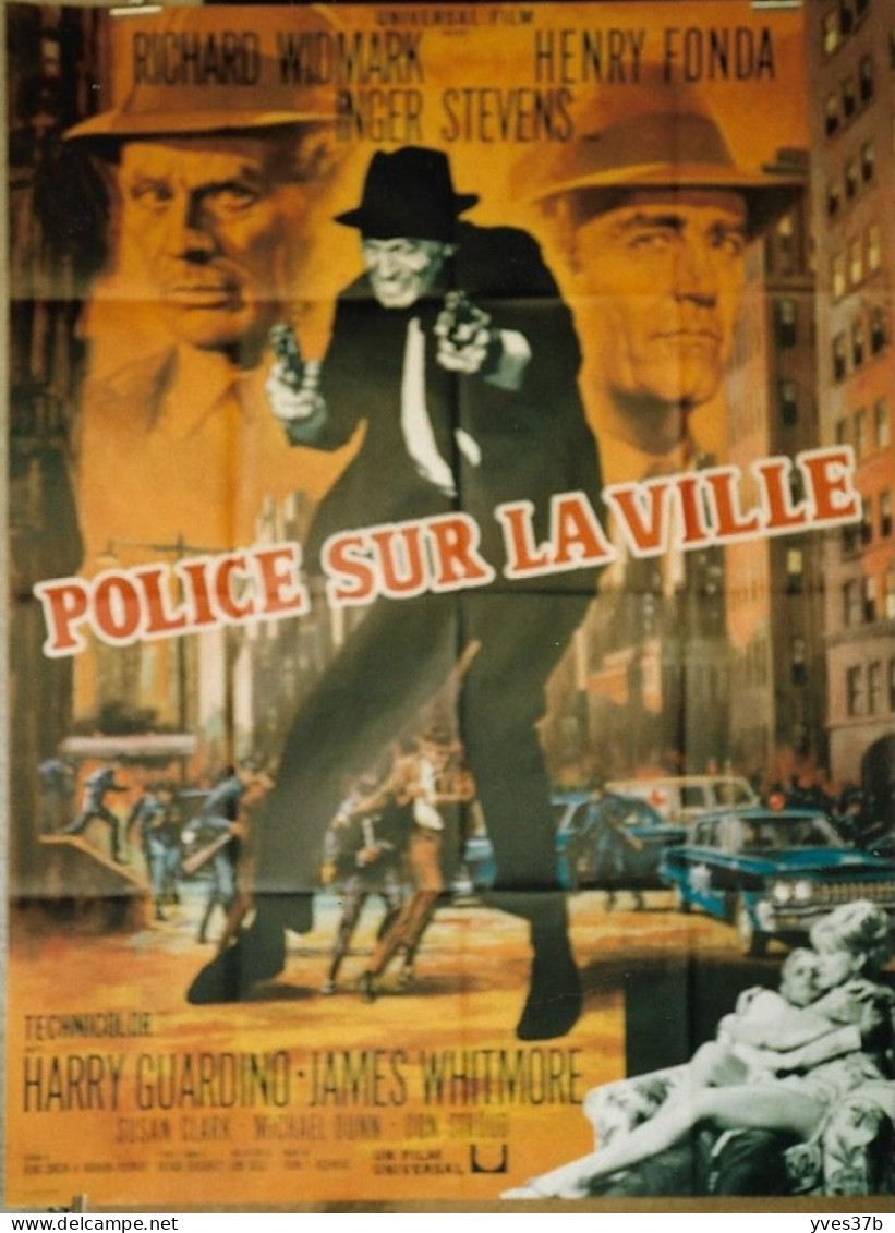 "Police Sur La Ville" H. Fonda, R. Widmark...1967 - Affiche 120x160 - TTB - Affiches & Posters