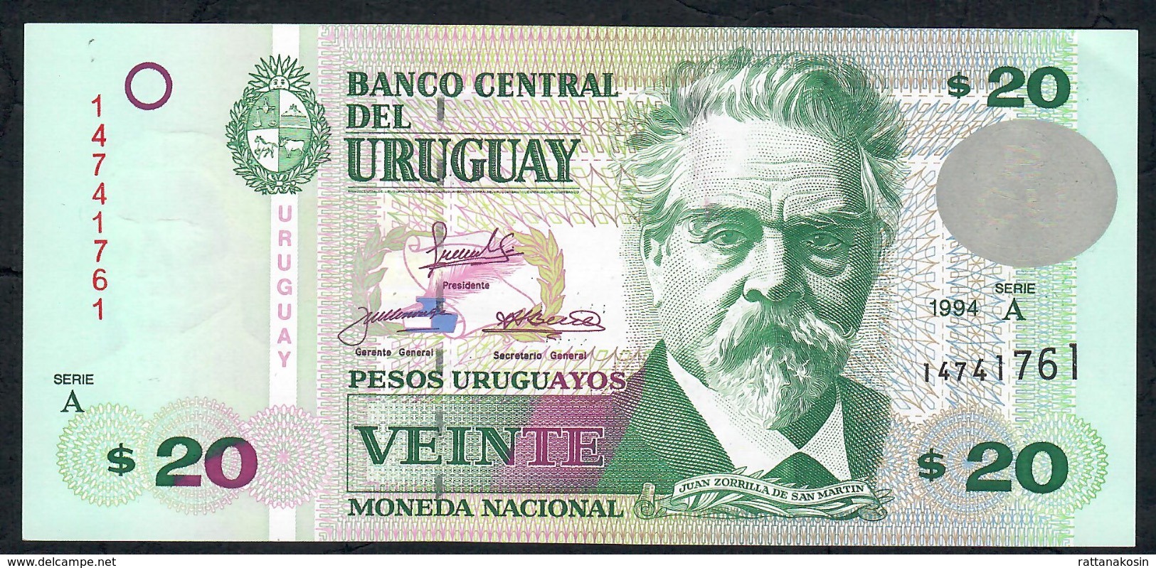 URUGUAY 74a 20 P.U. 1994 UNC. - Uruguay