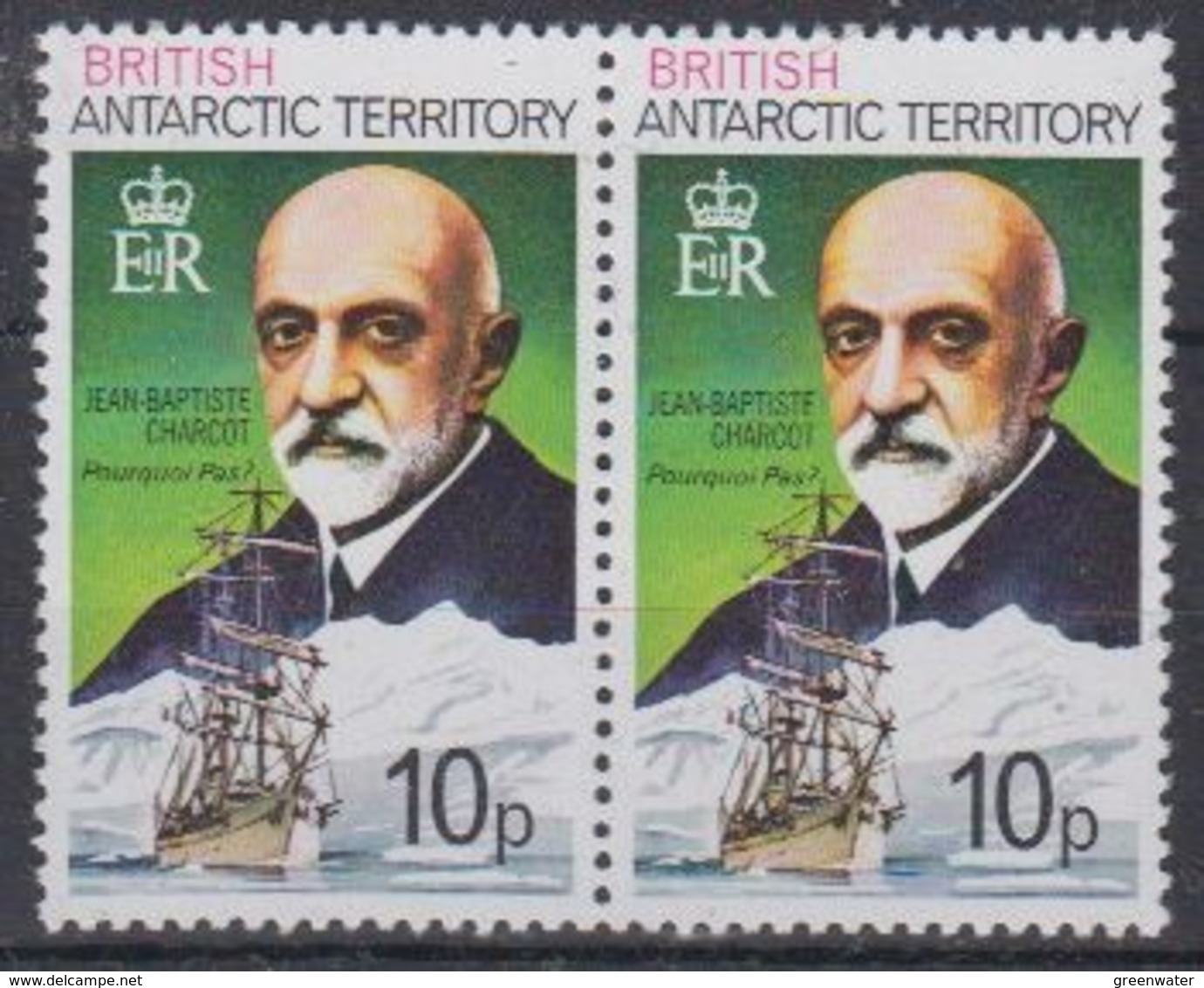 British Antarctic Territory 1981 10p  Jean Baptiste Charcot / Pourqoui Pas ? Perf 12 1v (pair)  ** Mnh (45025A) - Ongebruikt