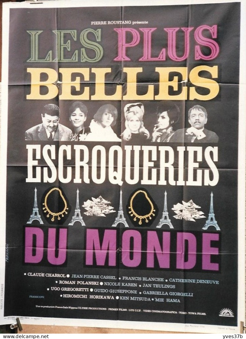 "Les Plus Belles Escroqueries Du Monde" Chabrol, Cassel,...1964 - Affiche 120x160 - TTB - Manifesti & Poster