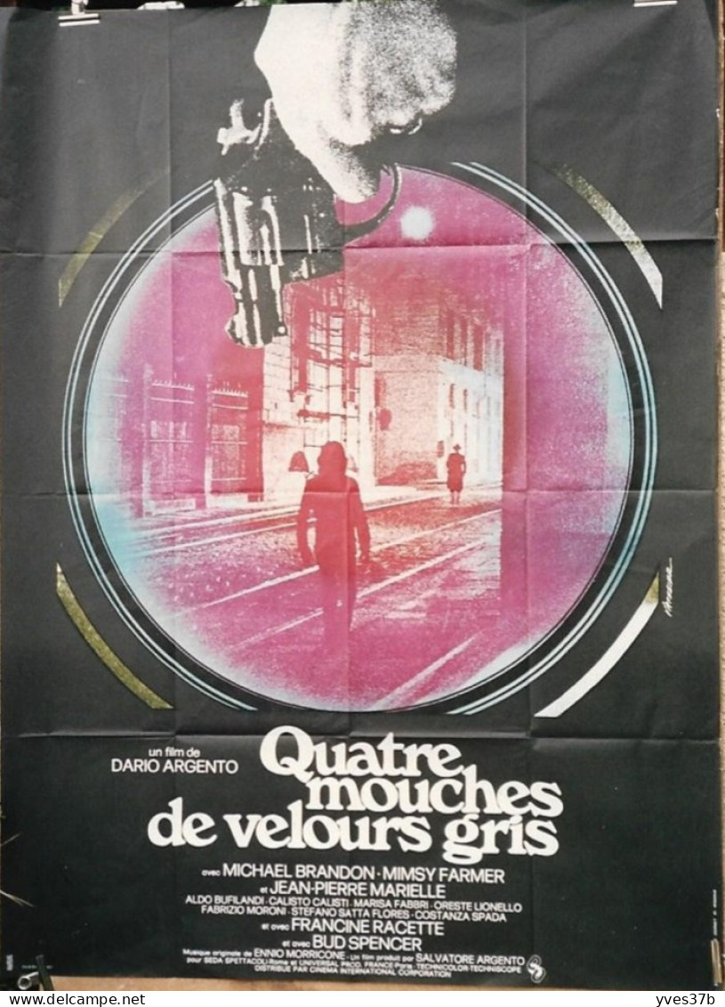 Quatre Mouches De Velours Gris M. Brandon, M. Farmer..1971 - Affiche 120x160 - TTB - Posters