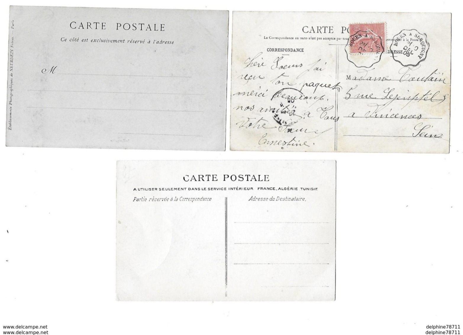 BRIONNE  Le Marché   Lot De 3 Cartes   (recto-verso) - Other & Unclassified