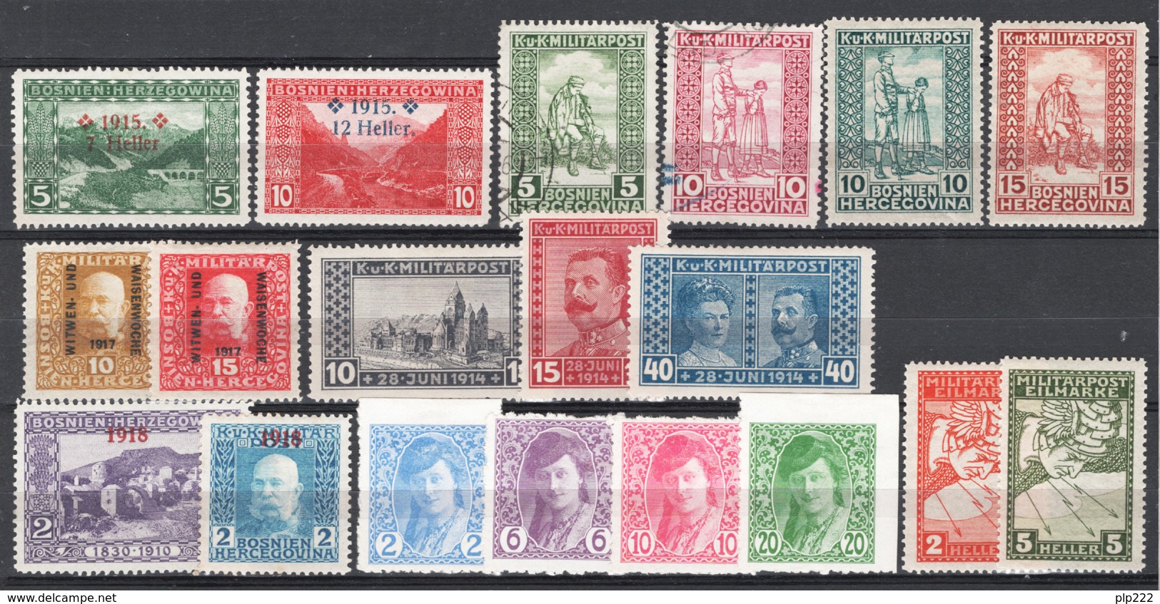 Austria Bosnia Erzegovina 1915/18 Posta Militare 17 Val. */O/MH/Used VF/F - Unused Stamps