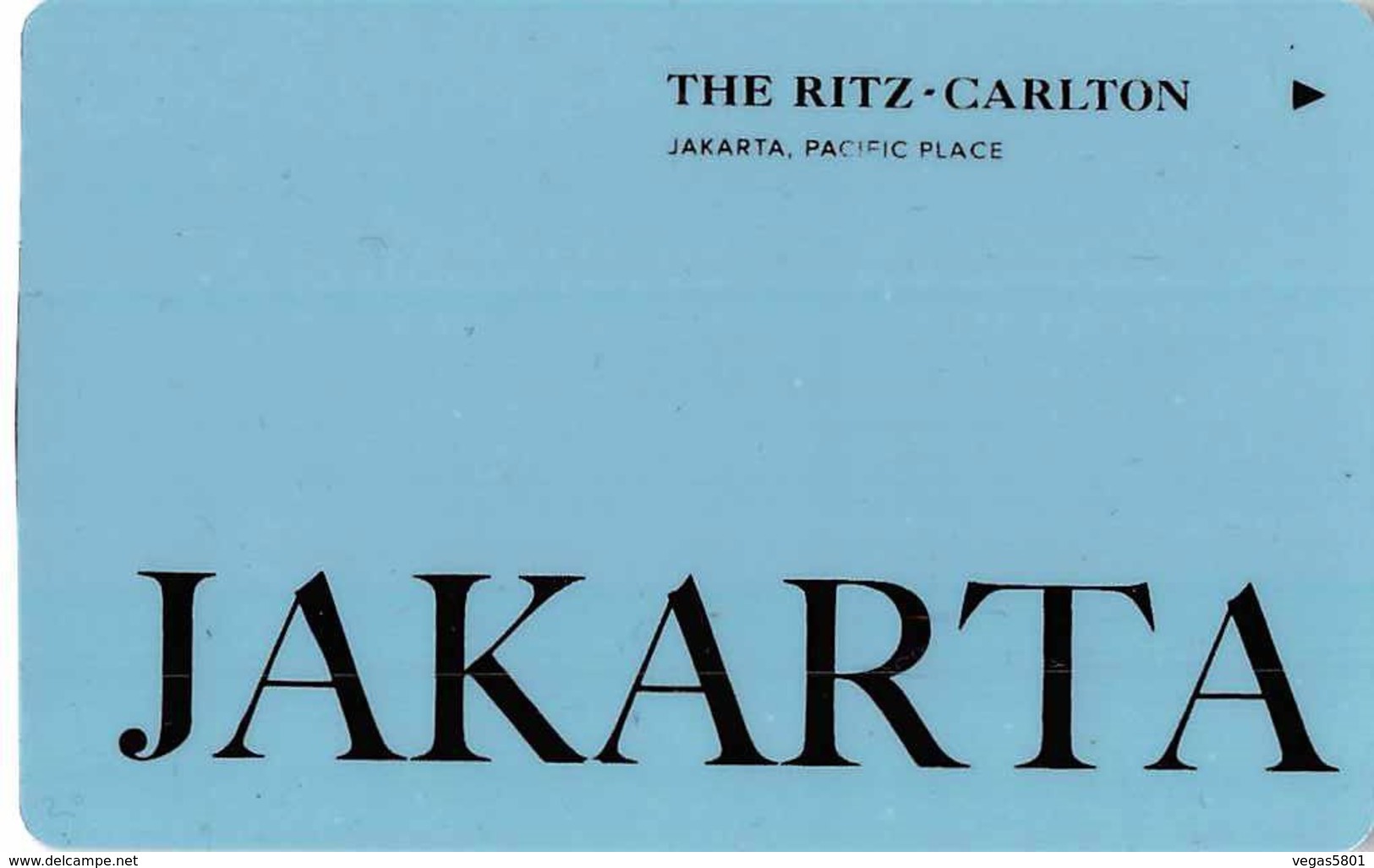 THE RITZ-CARLTON  Jakarta, Pacific Place - Hotel Room Key Card, Hotelkarte, Schlüsselkarte, Clé De L'Hôtel - Hotelkarten