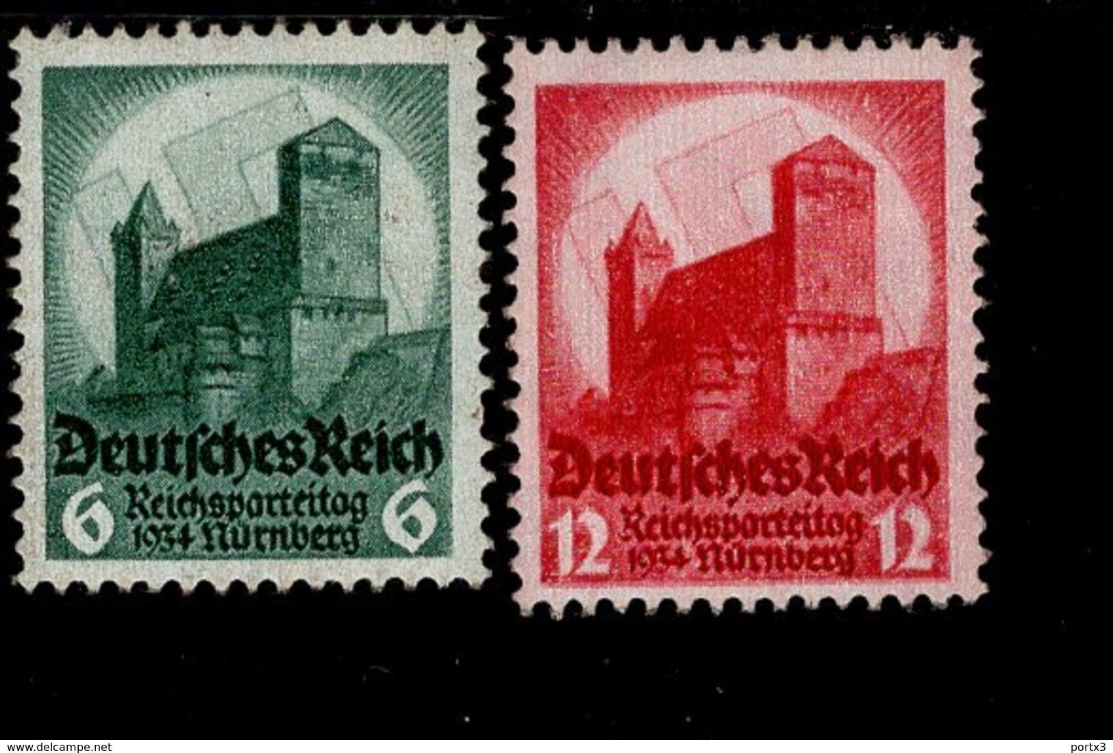 Deutsches Reich 546 - 547 Reichsparteitag MNH Postfrisch ** Neuf - Nuevos