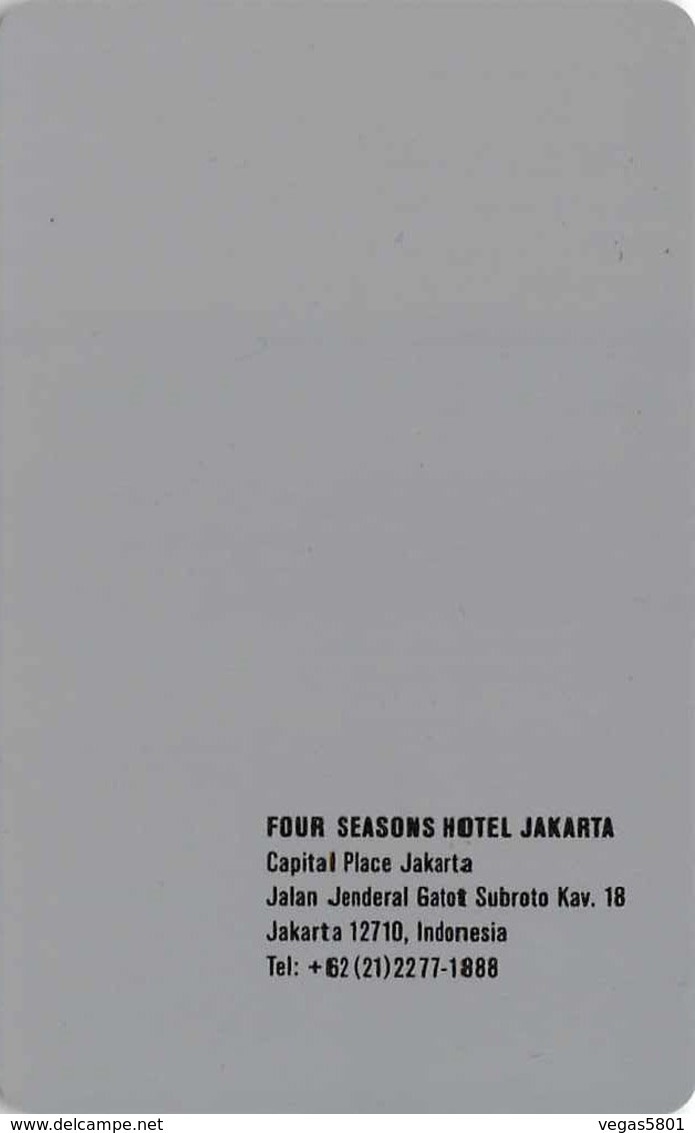 FOUR SEASONS Jakarta - Hotel Room Key Card, Hotelkarte, Schlüsselkarte, Clé De L'Hôtel - Hotelkarten