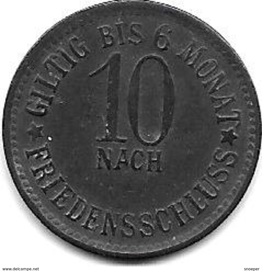 *notgeld Pegnitz 10 Pfennig  1917 Zn  1917 419.2a - Autres & Non Classés