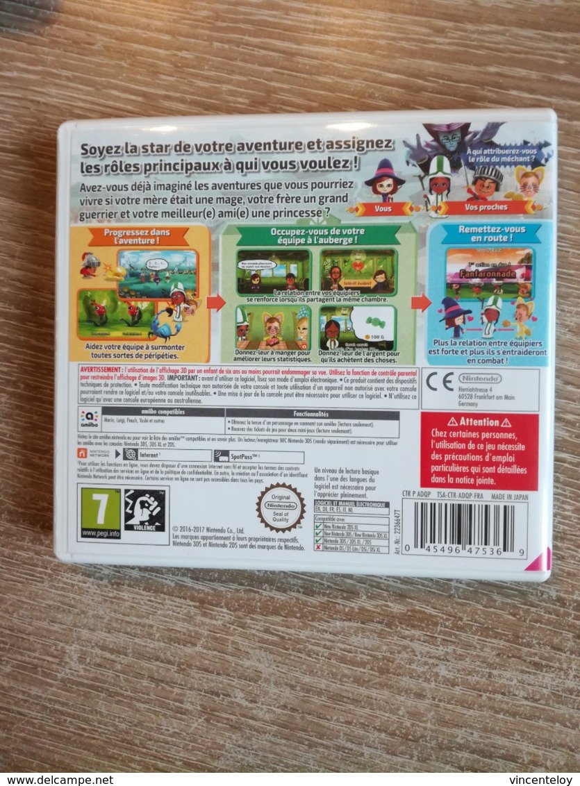 Jeu  NINTENDO  3  DS   MIITOPIA  En L Etat Sur Les Photos - Nintendo 3DS