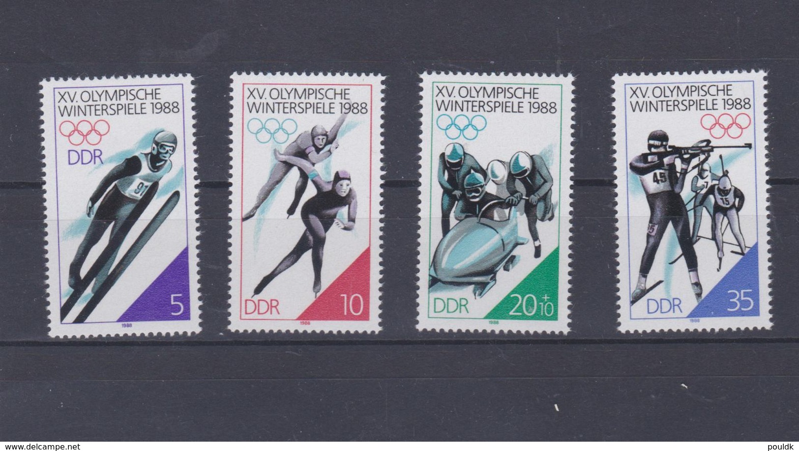 DDR 1988 Olympic Games Calgary  - 4 Stamps MNH/**   (H43) - Winter 1988: Calgary
