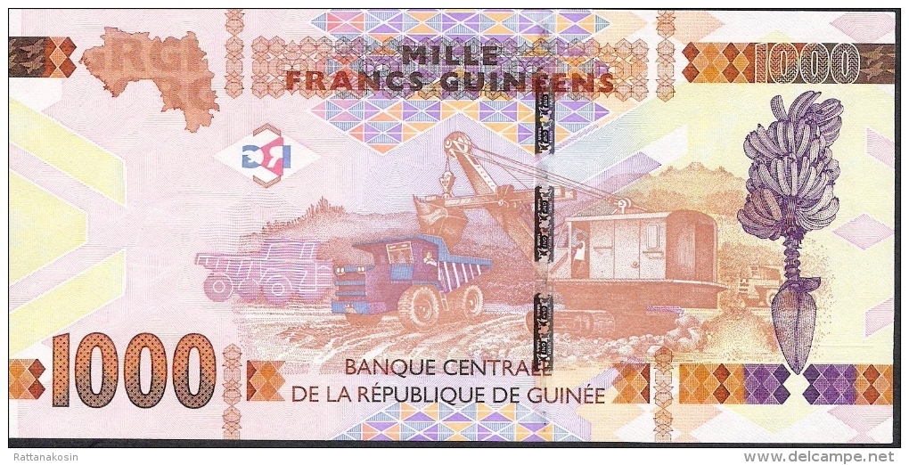 GUINEE GUINEA P48a 1000 FRANCS 2015   UNC. - Guinea