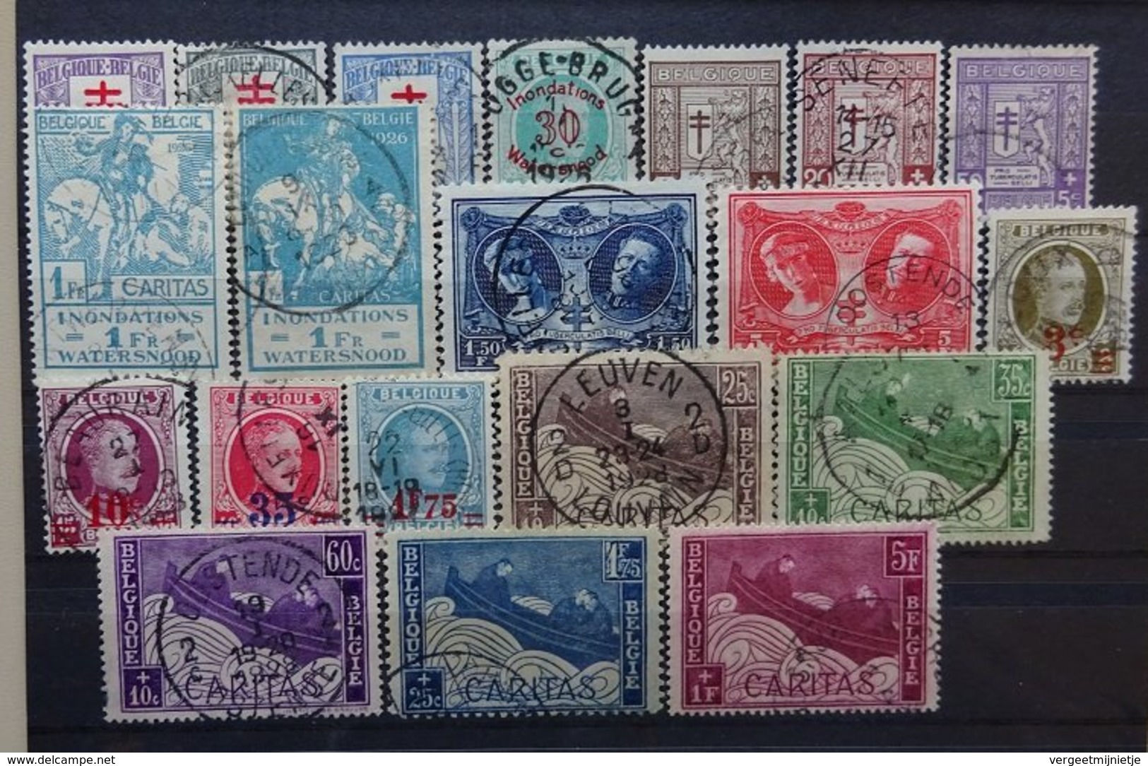 BELGIE  1925   Nr. 234 - 236 / 237 - 239 / 240 - 244 / 245 - 248 En 249 - 253    Gestempeld   CW 28,25 - Used Stamps