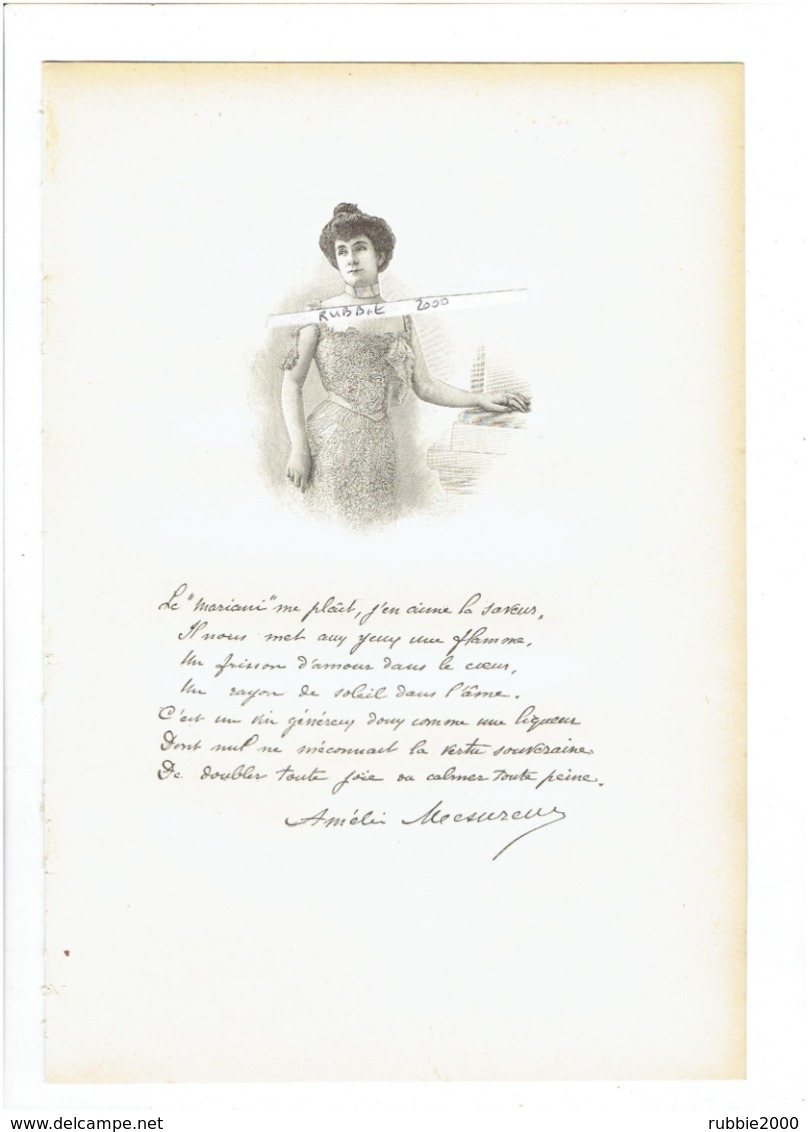 AMELIE DE WAILLY MESUREUR 1853 1926 PARIS POETE ROMANCIERE PORTRAIT GRAVE AUTOGRAPHE BIOGRAPHIE ALBUM MARIANI - Historical Documents